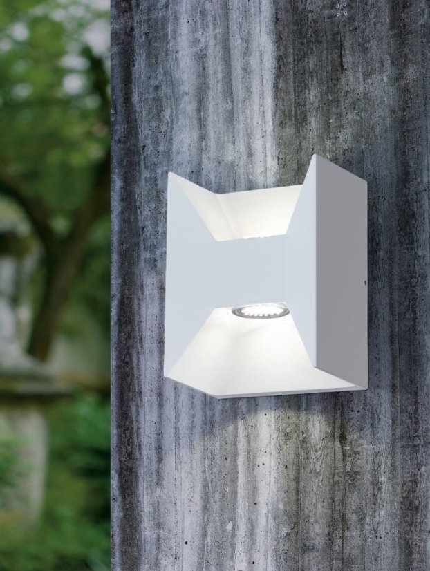EGLO 93318 MORINO LED exteriérové nástěnné svítidlo IP44 bílá 2x2,5W (380lm)