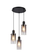 RABALUX 72038 Fumea závěsné svítidlo D340mm 3xE27 černá, kouřová