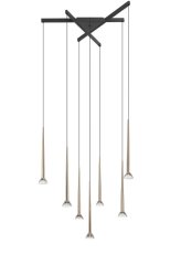 LED závěsné svítidlo 3850 lm 3000K zlaté Zuma Line BOSTON P0603-07C-SDB1