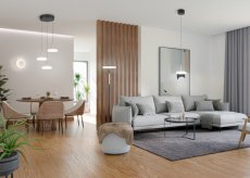 TRIO 254910165 CELESTE nástěnné svítidlo klasické D220mm SMD LED 10W/1100lm 3000K bílá, kávová, switchdimmer