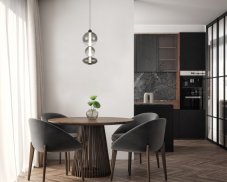 LED závesné svietidlo 2686 lm 3000K dymová ITALUX Sonte PND-24352V-24W-BK-SG