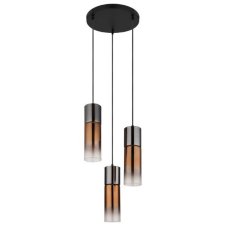 GLOBO 21000-3HG ANNIKA závěsné svítidlo D340mm 3xE27 černá, průhledná měděná