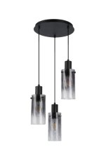 RABALUX 72038 Fumea závesné svietidlo D340mm 3xE27 čierna, dymová