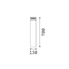 Ideal lux 327259 BOEING vonkajšie stojanové svietidlo/stĺpik V700mm LED 14W 1700/300lm 3000K IP65 antracitová