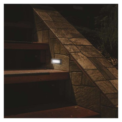 Emos ZC0110 LED AMAL vestavné svítidlo obdélník obdélník 123 × 53 × 61 mm 1,5W 55lm 4000K nerez