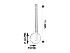 RABALUX 71167 Nivaro nástenné svietidlo LED 6W/540lm 3000K čierna, biela