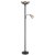 GLOBO 58903 BLADE stojací lampa V1780mm 1xE27, 1xE14 černá, kouřová