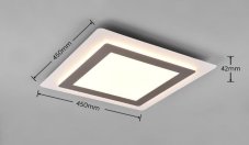 TRIO 641510207 MORGAN stropné svietidlo SMD LED 450x450mm 46W/6000lm 2700-6500K matný nikel, stmievateľné, diaľkový ovládač