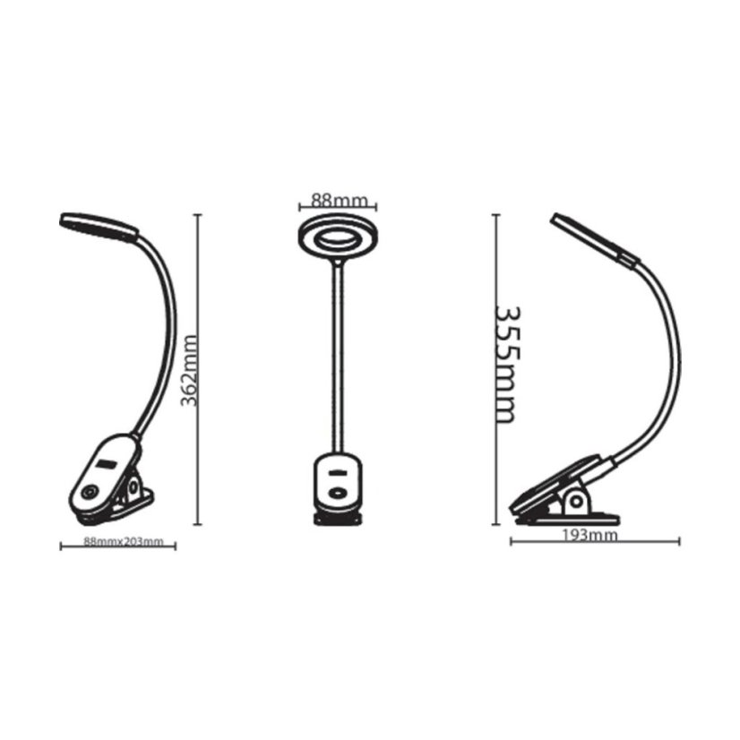 Philips 8720169194397 Forys Clip DSK206 štipcové svietidlo LED 5W/200lm 4000K biela