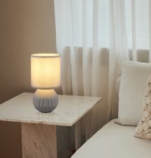 GLOBO 21730G SYLAS stolní lampička V230mm 1xE14 šedá