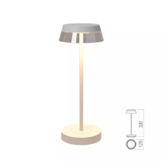 REDO 90306 ILUNA exeriérová stolová lampa SMD LED 2,5W 145lm-150lm 2700K-3000K IP65 biela