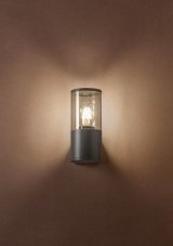 REDO 90115 FRED exteriérové nástěnné svítidlo 1x E27 IP54 tmavě šedá