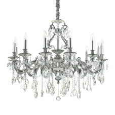 Závesné svietidlo/Luster Ideal lux 164953 GIOCONDA SP12 ARGENTO 12xE14 40W striebro