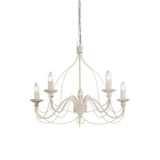 Závěsné svítidlo / Luster Ideal lux 005881 CORTE SP5 BIANCO ANTICO 5xE14 40W