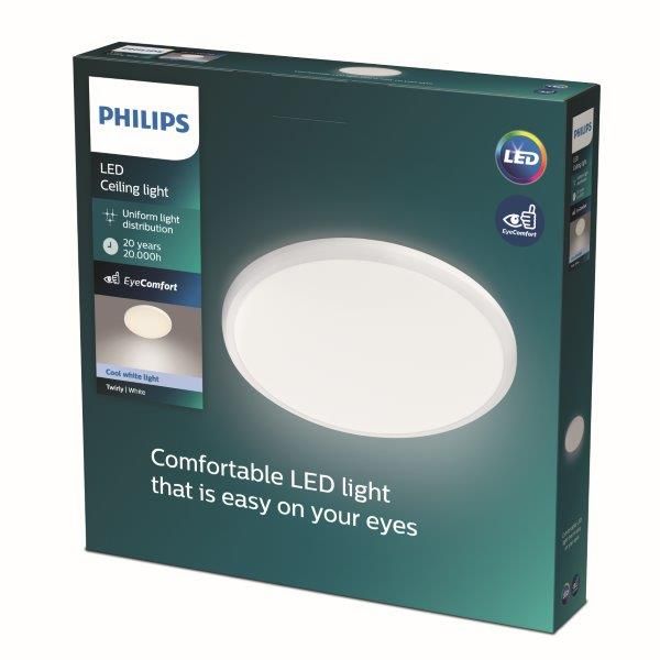 Philips Twirly LED stropné svietidlo 347mm 1x17W/1900lm 4000K biela