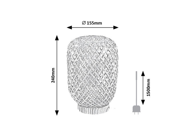 RABALUX 74016 Alinafe stolná lampička 1xE14 V240mm prírodná