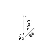 Ideal lux 341125 FILO stojanové svítidlo V7040mm LED 14W 1500/990lm 2700K černá