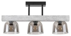 RABALUX 3119 Cardamom stropní svítidlo 3xE14 černá, dub stříbrný, kouřová