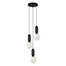 ITALUX PND-02340-3S-BK Aldeva závěsné svítidlo 3xE27 D400mm černá, bílá