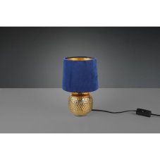 TRIO R50821012 SOPHIA stolní lampička D160mm 1xE14 zlatá, modrá