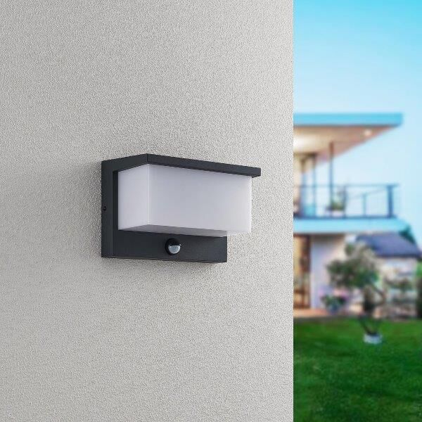 TRIO 240969142 NESTOS vonkajšie nástenné svietidlo so senzorom SMD LED 13W/1300lm 3000K IP54 antracitová, biela