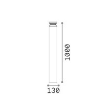 Ideal lux 327266 BOEING vonkajšie stojanové svietidlo/stĺpik V1000mm LED 14W 1700/300lm 3000K IP65 antracitová