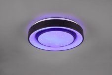 TRIO WIZ R65041032 MONA stropní svítidlo LED D380mm 20W/2400lm 3000-6000K matná černá, RGB, starlight efekt