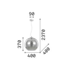 Ideal Lux 339061 NEMO SP1 D40 závěsné svítidlo D400mm 1xE27 jantarová