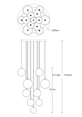 Závesné svietidlo 13x G4 zlaté Zuma Line MILAN P0606-13B-2GAC