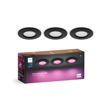 Philips Hue White and color ambiance 8720169264793 Slim downlight S zápustné svietidlo D90mm LED 8,3W/1000lm 2200-6500K+RGB IP44 čierna 3-set