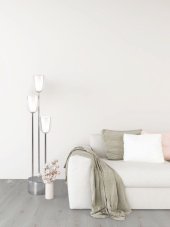 TRIO SELECT 417500306 BARRET stojací lampa V1400mm 3xE14 chromová, průhledná