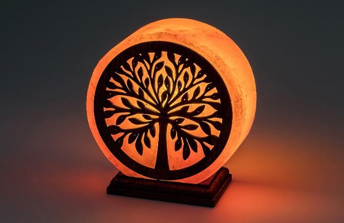 RABALUX 76009 Igdrasil dekoračné svietidlo/soľná lampa 1xE14 V160mm tmavé drevo, oranžová