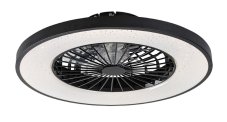 RABALUX 71334 Dalfon2 stropní svítidlo s ventilátorem D540mm LED 72W/2100lm 3000-6500K černá, stmívatelné, dálkový ovladač, starlight efekt
