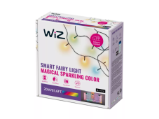 Philips Wiz 8720169076969 Wi-Fi LED Smart Fairy Light Type-C vánoční řetěz 20m 15W 2700-5000K+RGB, IP44 černá