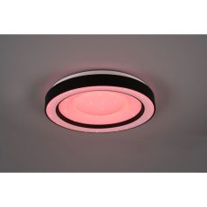 TRIO R65091032 ARCO stropné svietidlo LED D490mm 22W/2500lm 2700-6000K matná čierna, RGB, stmievateľné, diaľkový ovládač, starlight fekt