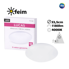 RABALUX 71133 Lucas stropní svítidlo se senzorem LED D335mm 18W/1180lm 4000K IP44 bílá