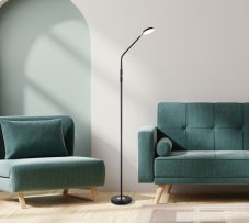 Stojací lampa LED 2700 / 3350 / 4000K čierna matná IP20 GLOBO lighting SILVIO 58504SS