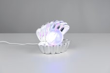 TRIO Reality R57731106 SHELLY dekoračná stolná lampička v140mm SMD LED 0,8W/15lm RGB chrómová