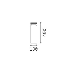 Ideal lux 327242 BOEING vonkajšie stojanové svietidlo/stĺpik V400mm LED 14W 1700/300lm 3000K IP65 antracitová