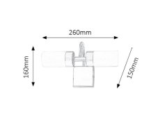 RABALUX 5746 Betty kúpeľňové nástenné  svietidlo. zabud. LED 2x4W IP44 4000K bronz