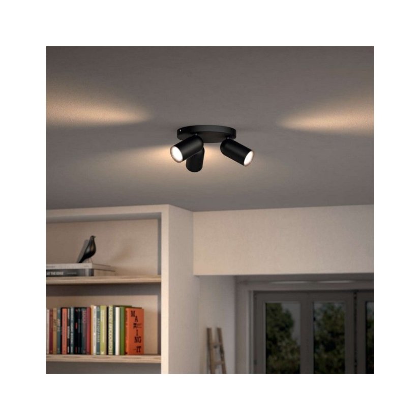 Philips 50583/30/PN Pongee spot 3xGU10 čierny