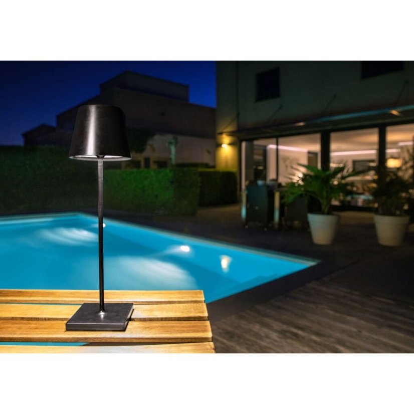 LUCIDE 27888/04/30 JUSTIN exteriérové stolní svítidlo LED 2,2W 154lm 3000K IP54 černá, stmívatelné
