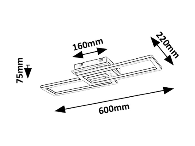 RABALUX 71393 Ramin stropní svítidlo LED 30W/2610lm 3000-6500K černá, bílá, stmívatelné, dálkový ovladač