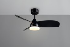 TRIO Reality R62732132 HELSINKI Stropní ventilátor s osvětlením D900mm SMD LED 20W/2500lm 2700-6000K černá, dálkový ovladač