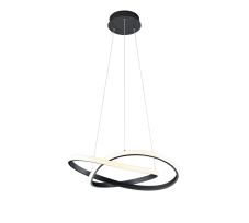 TRIO R32051132 COURSE závesné svietidlo LED D600mm 27W/2700lm 3000K, matná čierna, switchDimmer