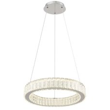 GLOBO 67162-50 MUCKY závesné svietidlo D500mm LED 50W/2995lm 2700-6000K chrómová, priehľadná, diaľkový ovládač