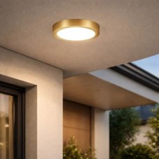 Venkovní stropní svítidlo LED 4000K zlatá IP44 Rabalux Shaun Plus 75079