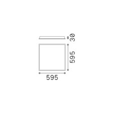 Stropní panel LED 4000K biela IP20 Ideal Lux LED PANEL 363974