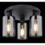 GLOBO 15465-3D HADERA stropné svietidlo D340mm 3xE27 čierna matná, dymová