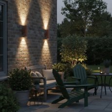 Exteriérové ​​nástěnné svítidlo Ideal lux 163635 GUN AP2 SMALL COFFEE 2xGU10 35W IP44